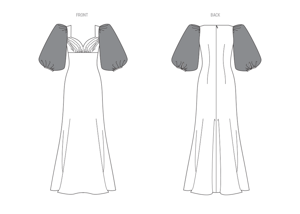 Patron Badgley Mischka - Robe, Soutien Patron Vogue 