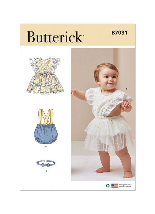 Patron Butterick - Barboteuse, Bavette, Jupe Patron Butterick 