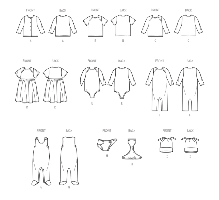 Patron Butterick - Barboteuse, Haut, Robe, Veste Patron Butterick 