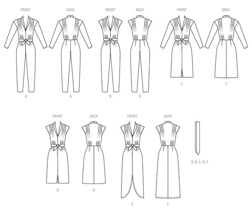 Patron Butterick - Ceinture, Combinaison, Robe Patron Butterick 