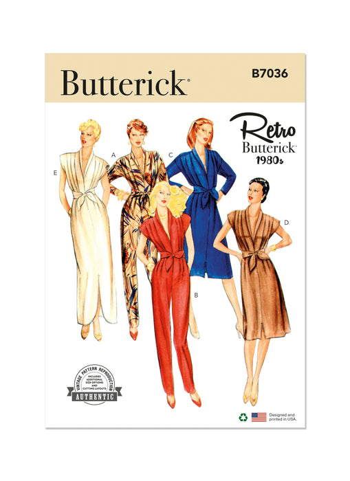 Patron Butterick - Ceinture, Combinaison, Robe Patron Butterick 