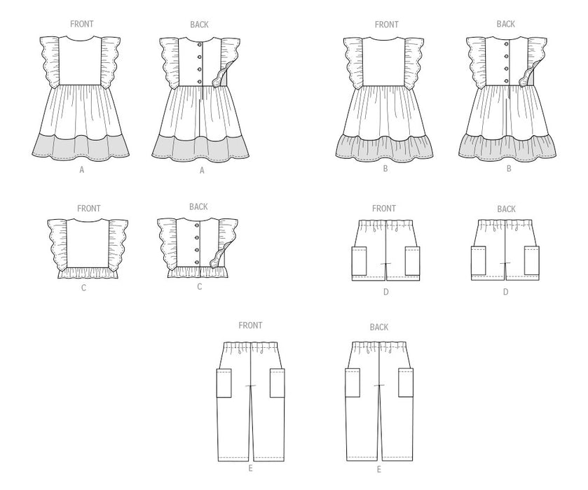 Patron Butterick - Ceinture, Corsage, Haut, Pantalon, Robe, Short Patron Butterick 
