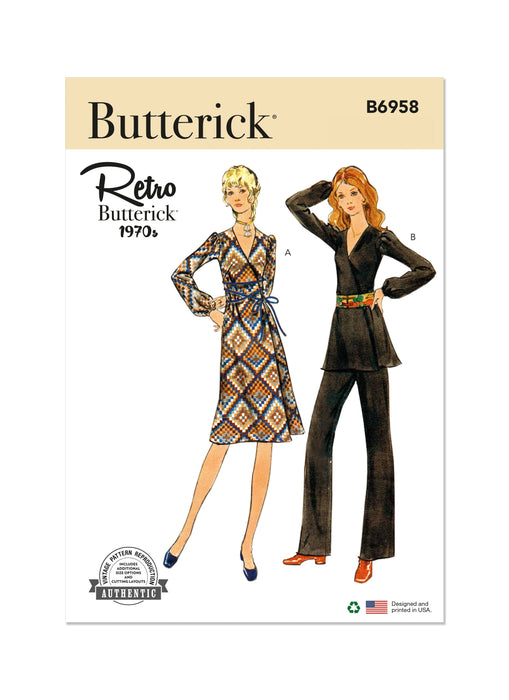 Patron Butterick - Ceinture, Haut, Pantalon, Robe, Tunique Patron Butterick 