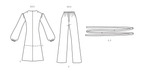 Patron Butterick - Ceinture, Haut, Pantalon, Robe, Tunique Patron Butterick 