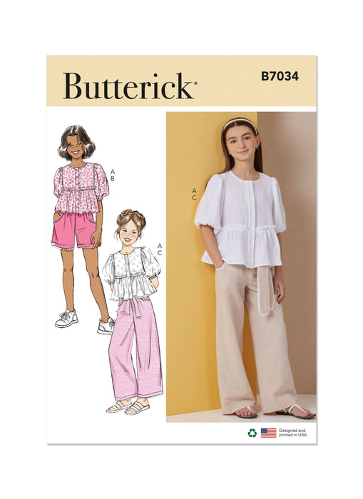 Patron Butterick - Ceinture, Haut, Pantalon, Short Patron Butterick 