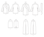 Patron Butterick - Ceinture, Jupe, Pantalon, Veste Patron Butterick 