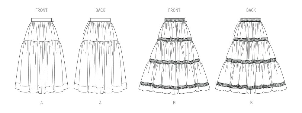 Patron Butterick - Ceinture, Jupe Patron Butterick 