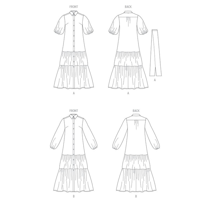 Patron Butterick - Ceinture, Robe Patron Butterick 