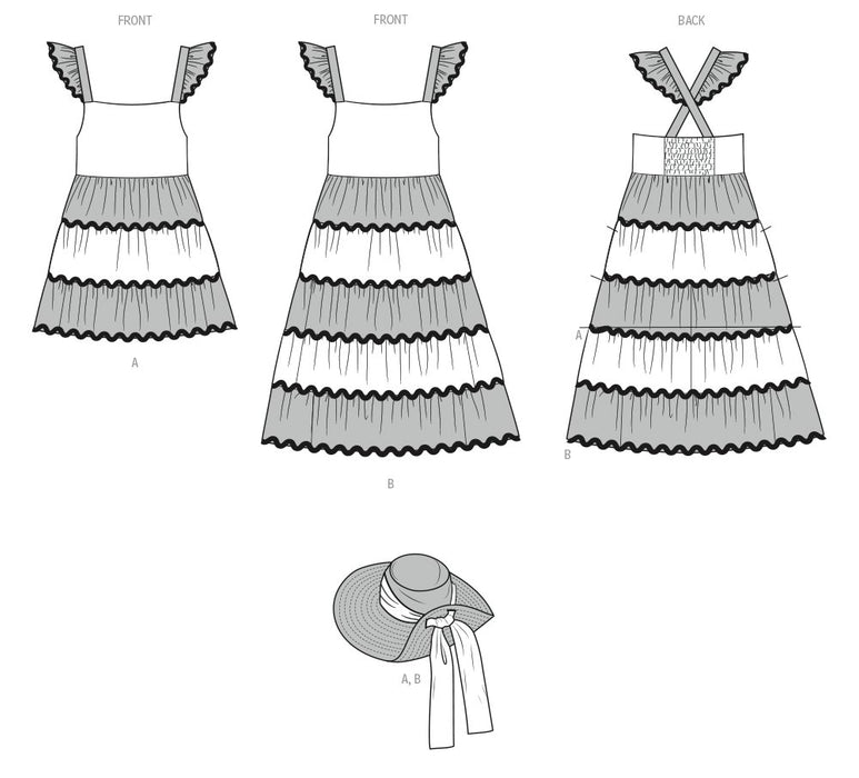 Patron Butterick - Chapeau, Robe Patron Butterick 