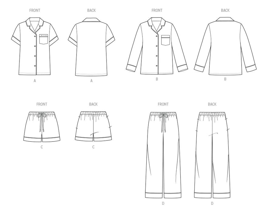 Patron Butterick - Chemise, Pantalon, Short Patron Butterick 