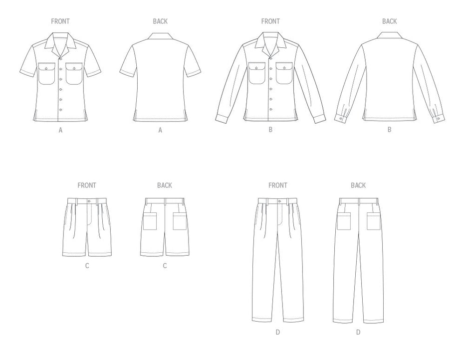 Patron Butterick - Chemise, Pantalon, Short Patron Butterick 