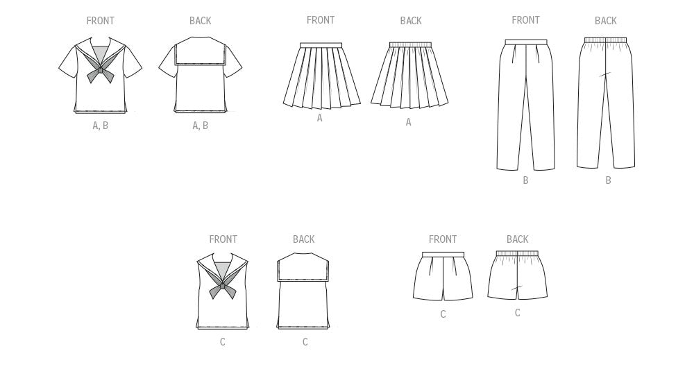 Patron Butterick - Chemisier, Jupe, Pantalon, Plastron, Short Patron Butterick 