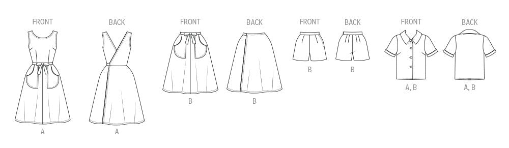 Patron Butterick - Chemisier, Jupe, Short Patron Butterick 