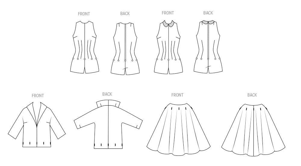 Patron Butterick - Chemisier, Jupe, Short Patron Butterick 