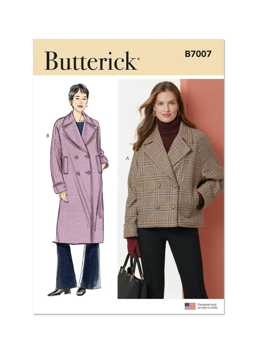 Patron Butterick - Manteau, Veste Patron Butterick 