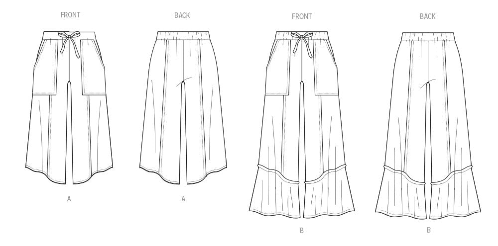 Patron Butterick - Pantalon, T-shirt Patron Butterick 