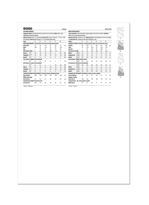 Patron Butterick - Robe, Soutien Patron Butterick 