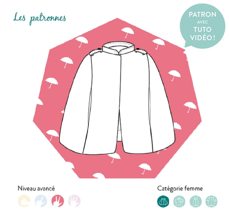 Patron Cape TURNER femme - Les Patronnes Patron Les patronnes 