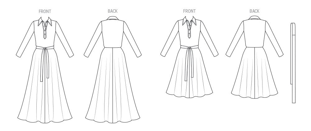 Patron Diane Von Furstenberg - Ceinture, Corsage, Jupe, Robe Patron Vogue 