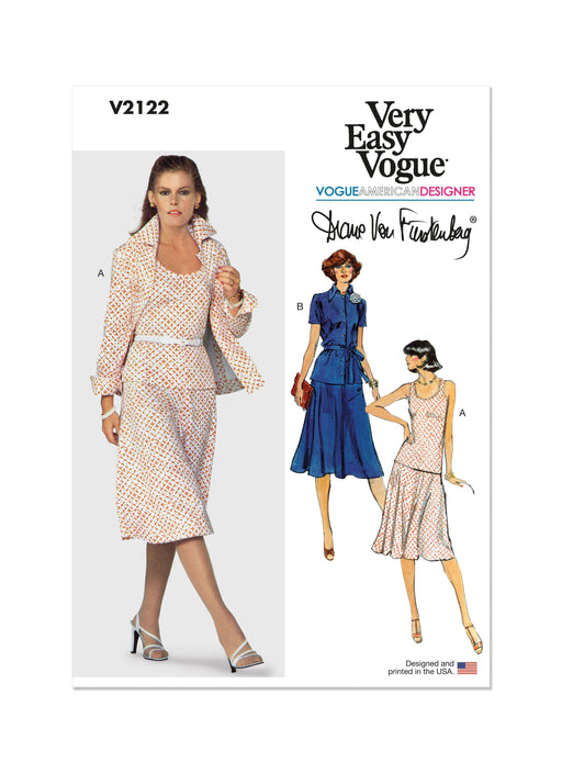Patron Diane Von Furstenberg - Ceinture, Haut, Jupe, Veste Patron Vogue 