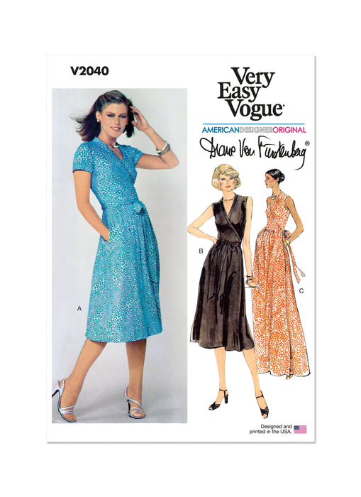 Patron Diane Von Furstenberg - Corsage, Jupe, Robe Patron Vogue 