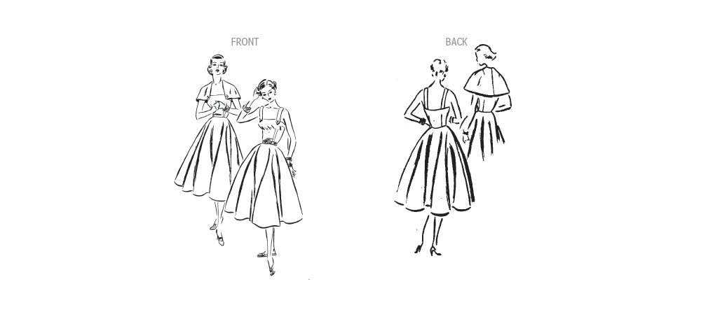 Patron Elizabeth Burger - Cape, Corsage, Haut, Jupe, Robe Patron Vogue 