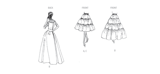 Patron Elizabeth Burger - Corsage, Jupe, Jupon, Robe Patron Vogue 