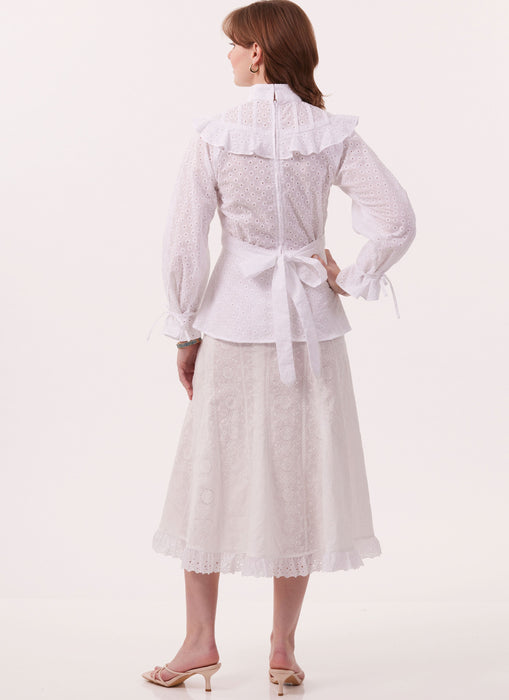 Patron Laura Ashley - Ceinture, Haut, Jupe, Jupon Patron McCall's 