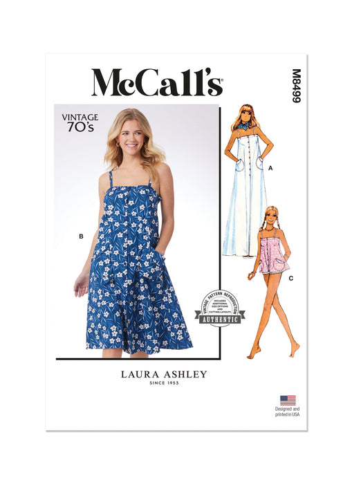 Patron Laura Ashley - Haut, Robe Patron McCall's 
