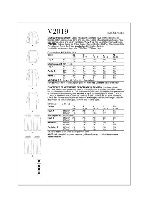 Patron Marcy Tilton - Haut, Pantalon Patron Vogue 