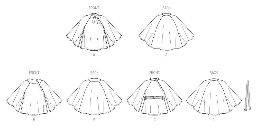 Patron McCall's - Cape, Ceinture Patron McCall's 