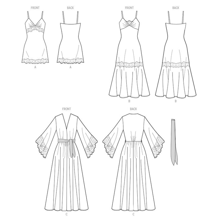 Patron McCall's - Ceinture, Chemise, Chemise de nuit, Robe, Robe de chambre Patron McCall's 
