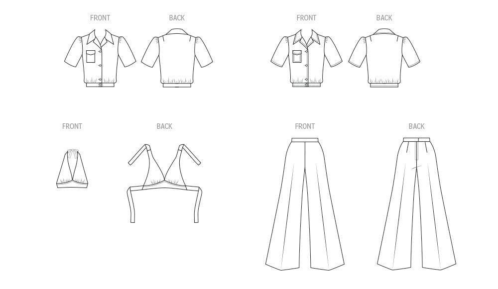 Patron McCall's - Ceinture, Chemise, Chemisier, Haut, Pantalon Patron McCall's 