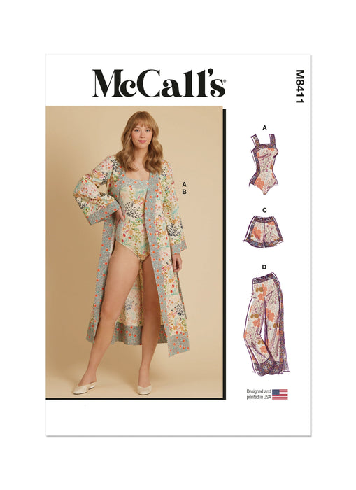 Patron McCall's - Ceinture, Corsage, Culotte, Kimono, Pantalon, Robe, Robe de chambre, Short Patron McCall's 