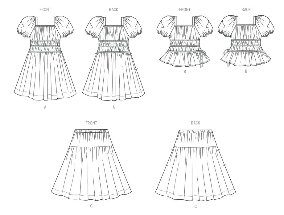 Patron McCall's - Ceinture, Corsage, Haut, Jupe, Robe Patron McCall's 