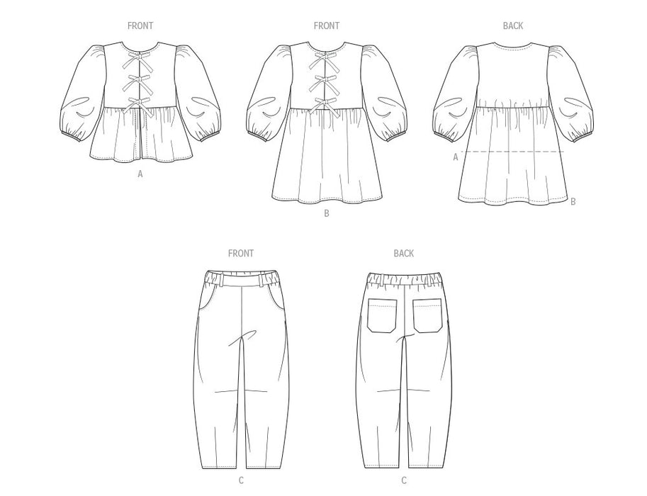 Patron McCall's - Ceinture, Haut, Pantalon, Robe Patron McCall's 