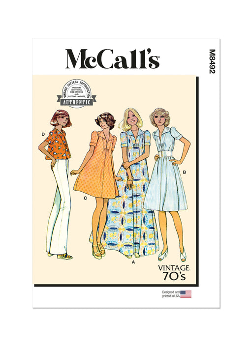 Patron McCall's - Ceinture, Haut, Robe Patron McCall's 