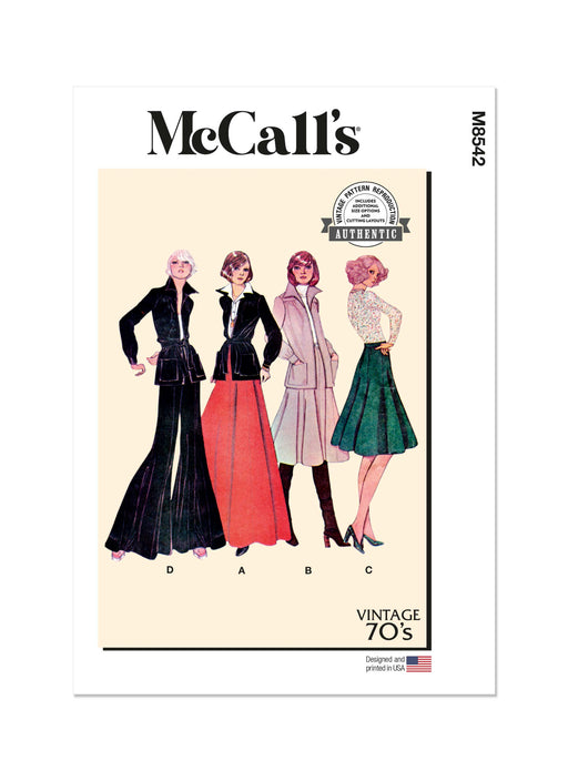 Patron McCall's - Ceinture, Jupe, Pantalon, Veste Patron McCall's 
