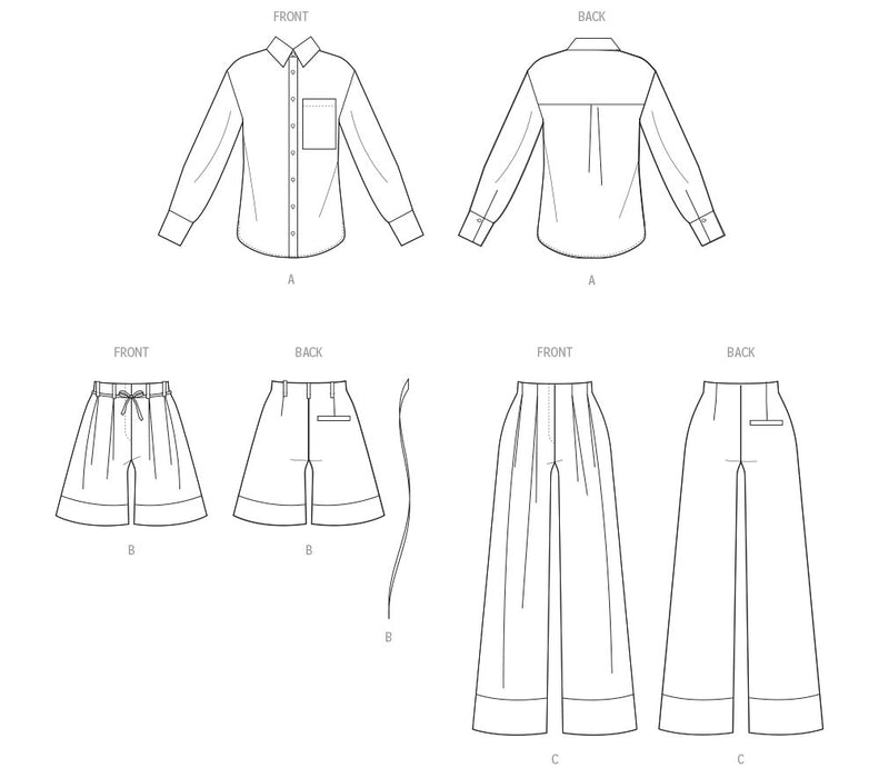 Patron McCall's - Chemise, Pantalon, Short Patron McCall's 