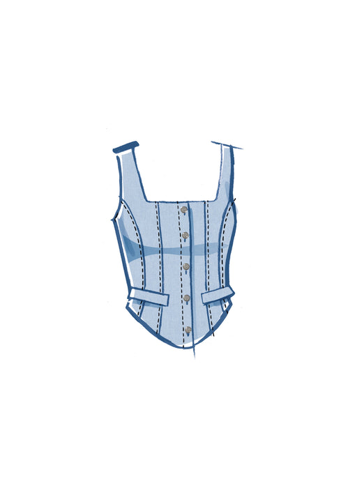 Patron McCall's - Corset, Haut Patron McCall's 