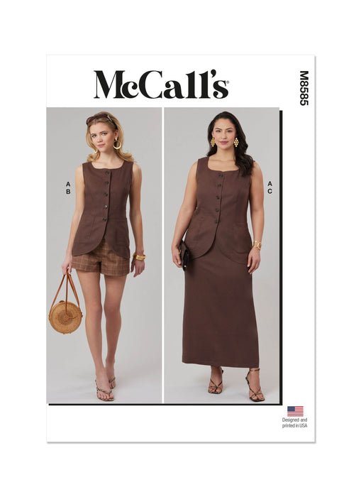 Patron McCall's - Gilet, Haut, Jupe, Short Patron McCall's 