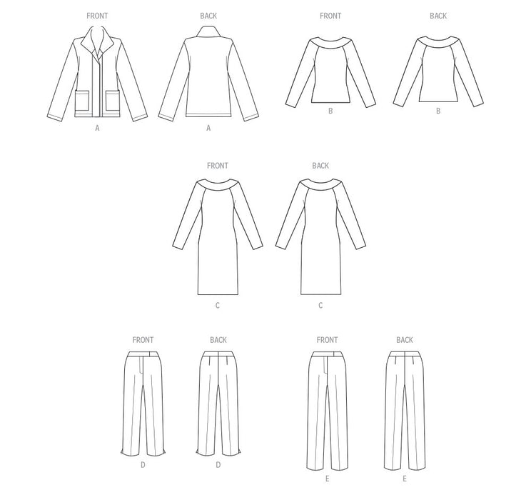 Patron Palmer/Pletsch - Ceinture, Haut, Pantalon, Robe, Veste Patron Butterick 