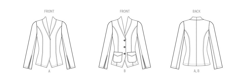 Patron Palmer/Pletsch Tammie Pon - Veste Patron Butterick 