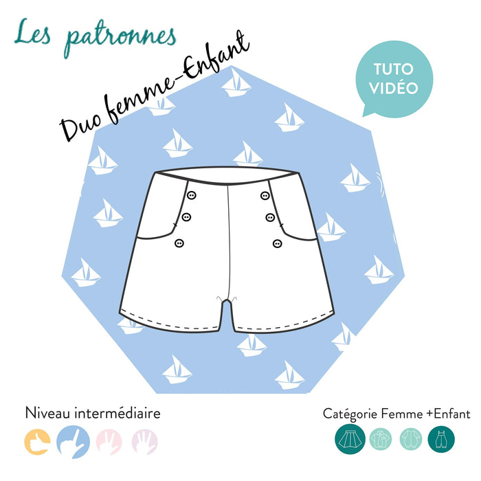 Patron Short TITOUAN - Les Patronnes Patron Les patronnes 