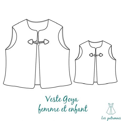 Patron veste de berger femme + enfant + bébé - Les Patronnes Patron Les patronnes 