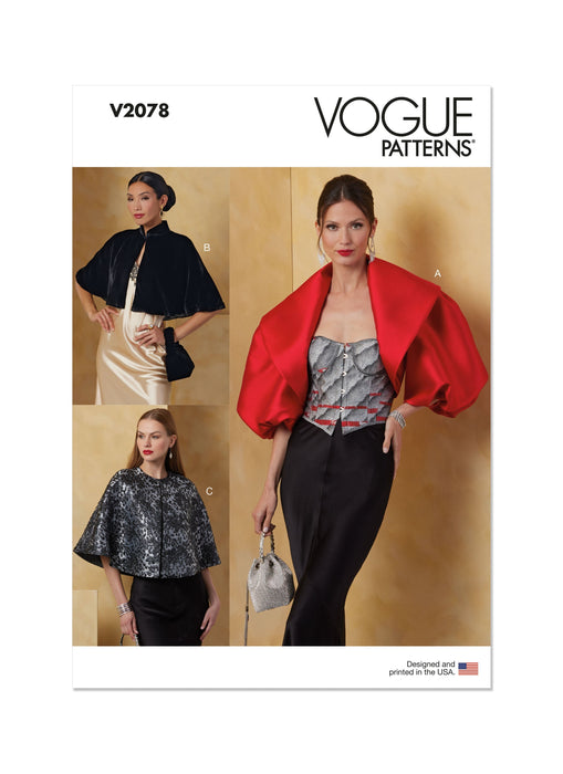 Patron Vogue - Boléro, Cape, Soutien Patron Vogue 