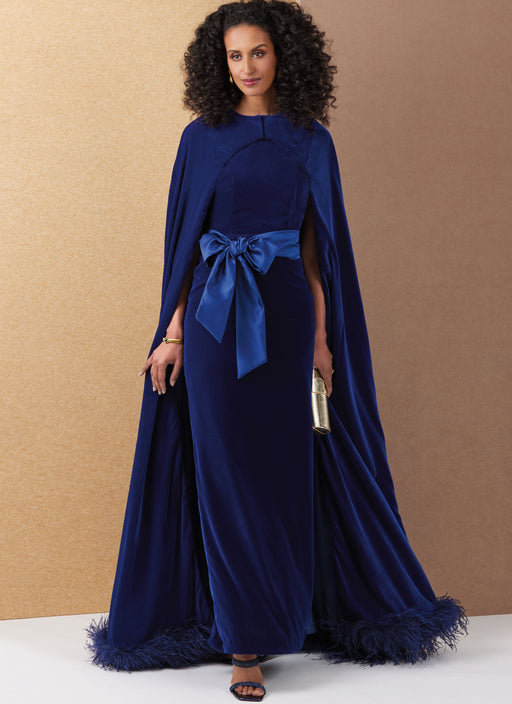Patron Vogue - Cape, Ceinture, Robe Patron Vogue 