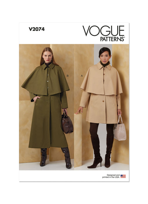 Patron Vogue - Cape, Manteau Patron Vogue 