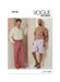 Patron Vogue - Ceinture, Chemise, Pantalon, Short Patron Vogue 