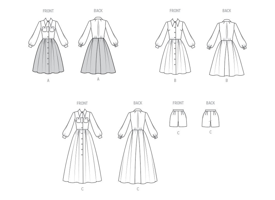 Patron Vogue - Ceinture, Chemisier, Corsage, Jupe, Robe, Short Patron Vogue 
